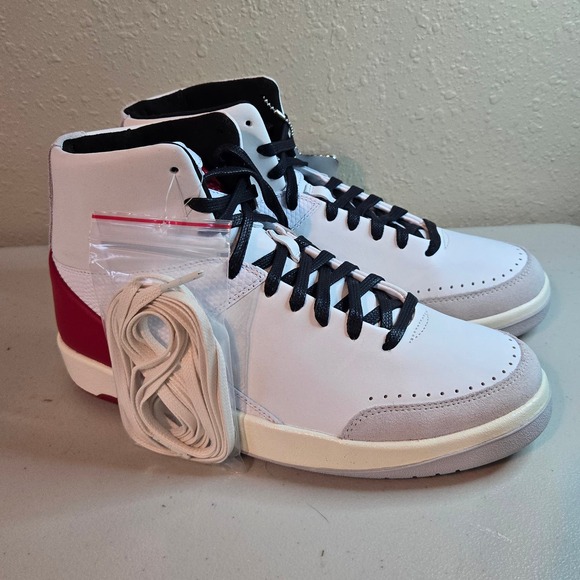 Nike Air Jordan 2 x Nina Chanel Abney in White and Gym Red Women's Size 9.5 - Picture 2 of 8
